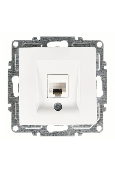 Günsan Visage Beyaz Tekli Data Prizi (RJ45 CAT6) Mekanizma ürün görseli 1