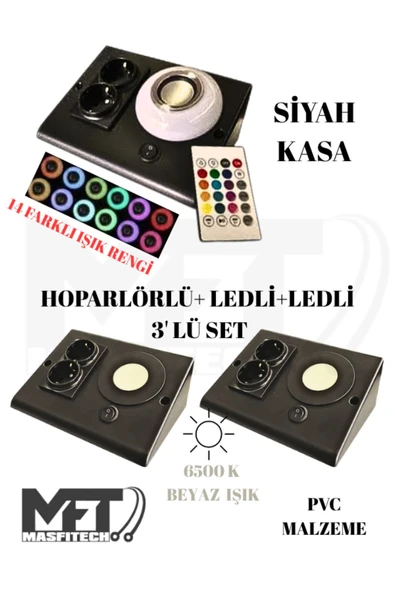 Masfitech Dolap Ve Tezgah Altı Bluetooth Müzik Çalar Ve Ledli Prizmatik Venüs (3'LÜ SET) 6500K BEYAZ IŞIK ürün görseli 1