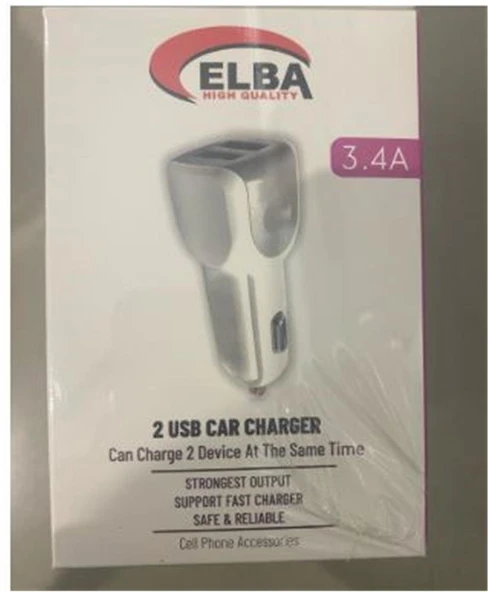Elba ELB28-AR3P ELBA 3.4A  2USB ARAÇ BAŞLIK ürün görseli 1