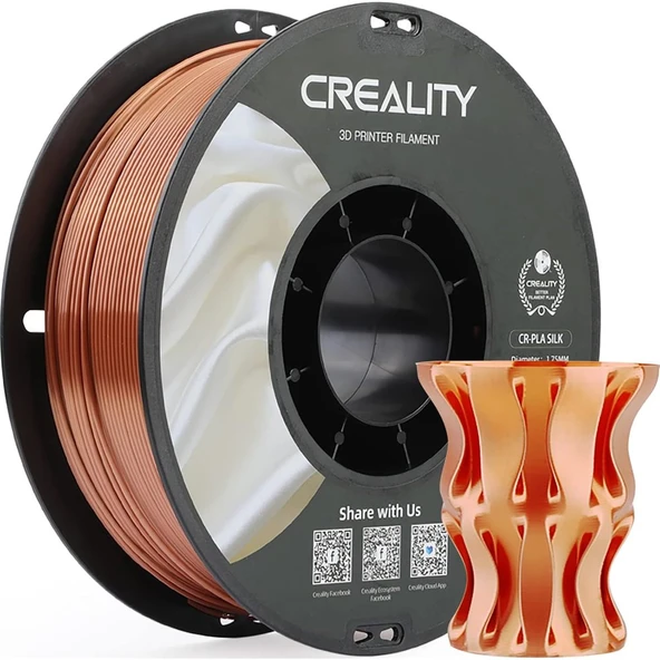 Creality Cr-Silk Pla 1,75mm 3D Baskı Filament 1kg - Kırmızı Bakır - Urhanshop Gönderimli ürün görseli 1
