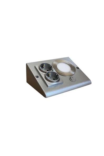TEKNOLOJİ ELEKTRİK Dolap Tezgah Altı Beyaz Led Aydınlatmalı Priz (BEYAZ IŞIK) 1306-165 ürün görseli 1