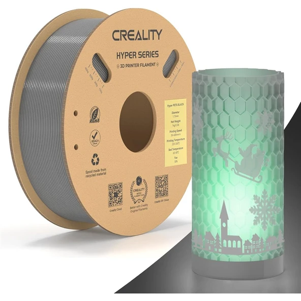 Creality Hyper Petg gri Filament 1.75mm 1kg - Urhanshop Gönderimli ürün görseli 1
