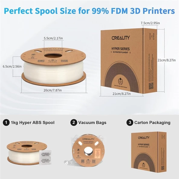 Creality Hyper Abs Beyaz Filament 1.75mm 1000gr - Resim 4