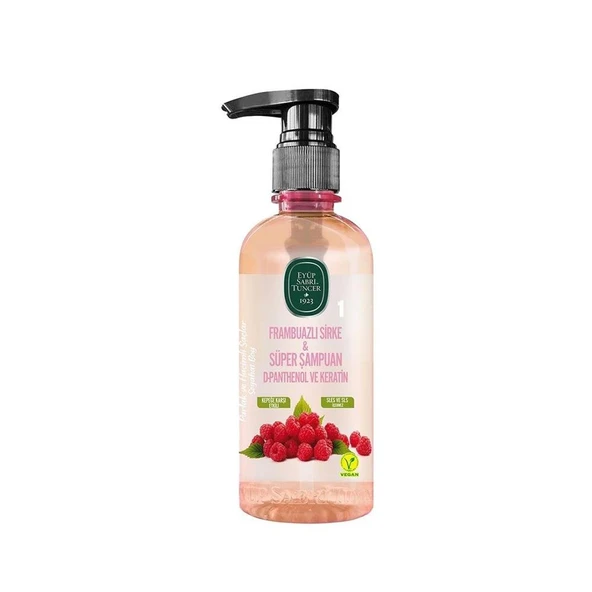 Frambuazlı Sirke Süper Şampuan 100 ml Seyahat Boy Pet Şişe ürün görseli 1