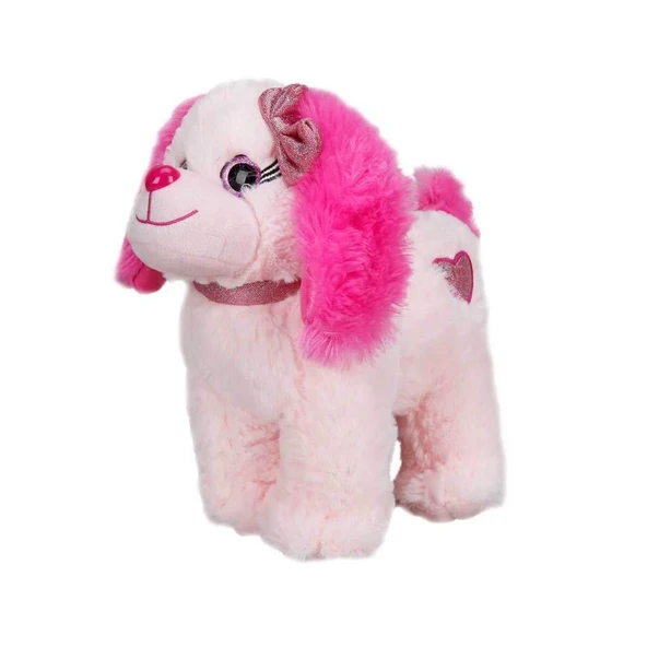 Renkli Peluş Köpek 25 cm. - Açık Pembe ürün görseli 1