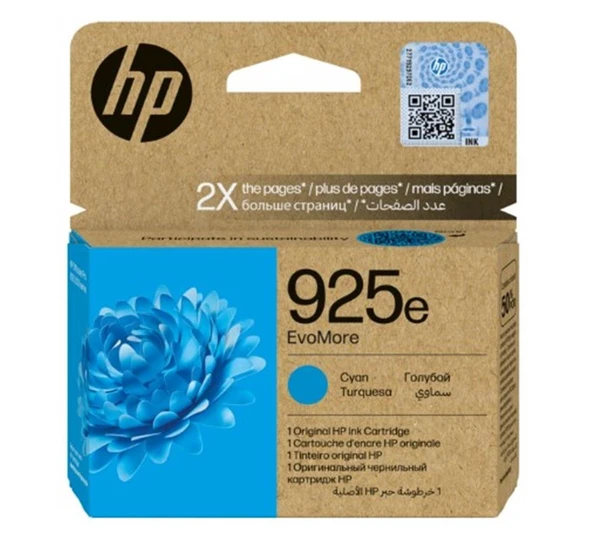HP 925E Cyan Mavi Kartuş 4K0W0PE ürün görseli 1