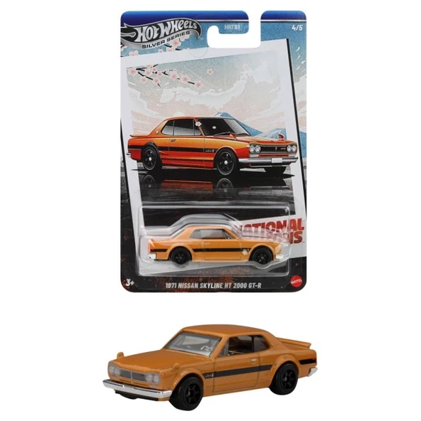 Hot Wheels SILVER SERIES Arabalar Özel Seri 1971 NISSAN SKYLINE HT 2000 GT-R HRT81 - JBY89 ürün görseli 1