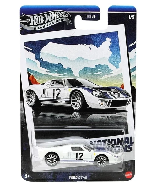 Hot Wheels SILVER SERIES Arabalar Özel Seri FORD GT40 HRT81 - JBY87 ürün görseli 1