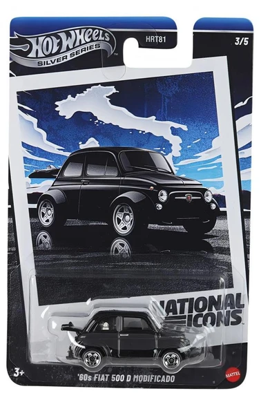 Hot Wheels SILVER SERIES Arabalar Özel Seri 60s FIAT 500 D MODIFICADO  HRT81 - JBY88 ürün görseli 1