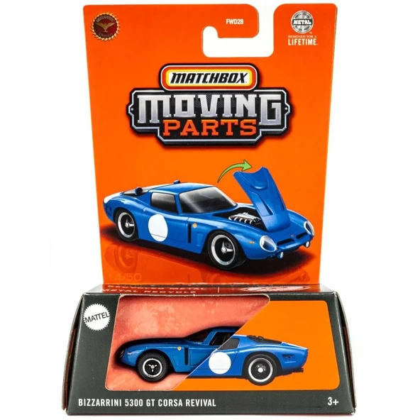 Matchbox 2025 1:64 Arabalar BIZZARRINI 5300 GT CORSA REVIVAL JBW98 ürün görseli 1