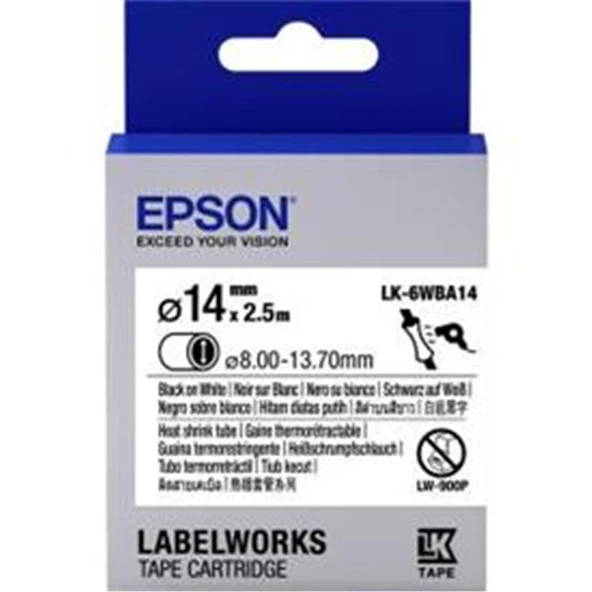 Epson LK-7WBN Standard Beyaz Üzeri Siyah 36mm 9Metre Etiket ürün görseli 1