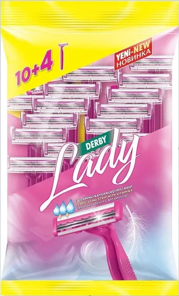 Derby Lady 2 Bıçaklı Tıraş Bıçağı 10+4 Adet ürün görseli 1