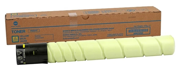 Konica Minolta TN-221Y Yellow Sarı Mavi Orjinal Fotokopi Toneri Bizhup C227-287-367 21.000 Sayfa ürün görseli 1