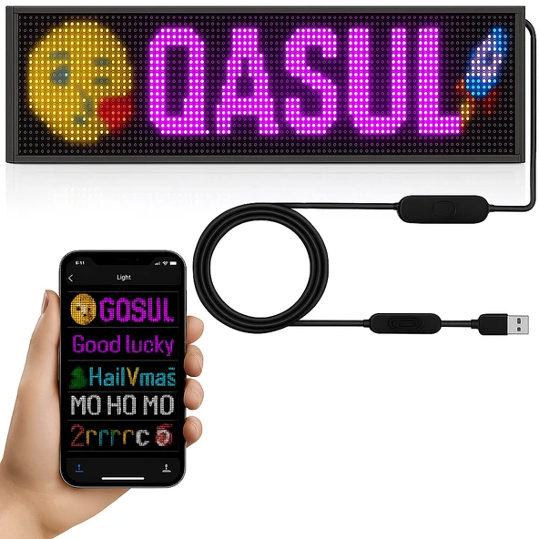 Su Geçirmez Süper Parlak Programlanabilir LED Matris Paneli Mağaza Otel Özel Metin Deseni 130cmÖzel Metin Deseni Animasyon ürün görseli 1