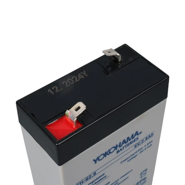 Yokohama YH-62.8 6 Volt - 2.8 Amper Dik Akü (66x33x97 mm) ürün görseli 1