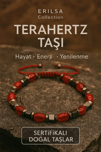 Sertifikalı Terahertz - Kırmızı Kuvars Taşı Bileklik Hayat Enerjisi ve Ruhsal Yenilenme Taşı ürün görseli 1