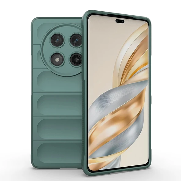 Honor Magic 7 Lite Uyumlu Kılıf Esnek TPU Oyuklu Arka Yüzey Tasarımlı Etnik Silikon Kapak ürün görseli 1