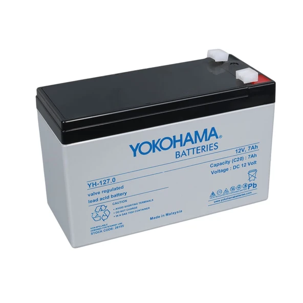 Yokohama YH-127.0 12 Volt 7 Amper Akü (150x65x90 Mm) ürün görseli 1