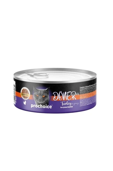 ProChoice Döner Bites Sos İçinde Hindi Etli Yetişkin Kedi Konservesi 70 Gr ürün görseli 1
