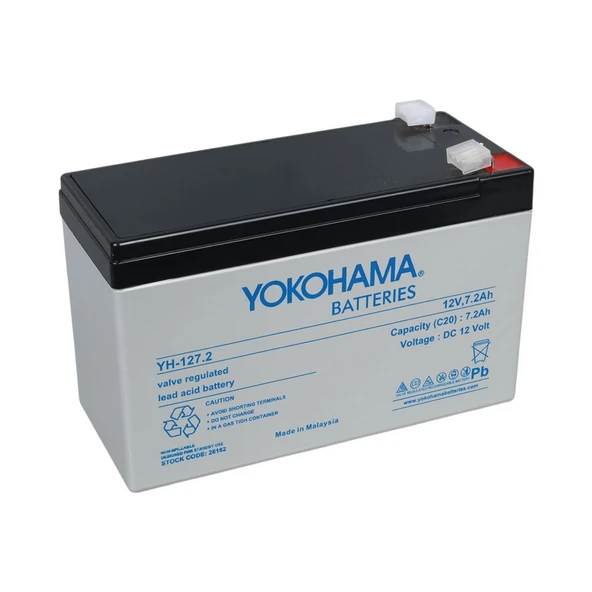 Yokohama YH-127.2 12 Volt - 7.2 Amper UPS'ler İçin Akü ürün görseli 1