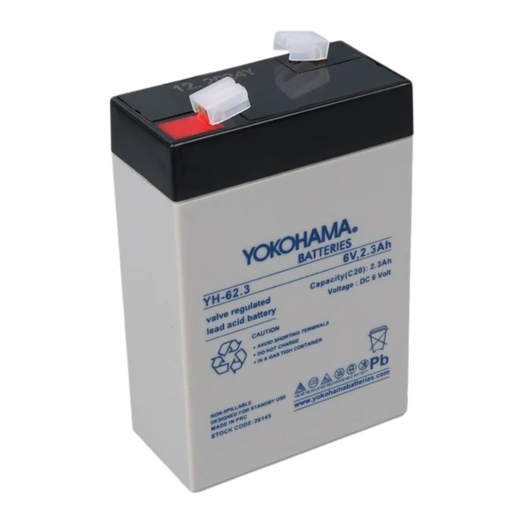 Yokohama YH-62.3 6 Volt - 2.3 Amper Akü (90x43x38 mm) ürün görseli 1