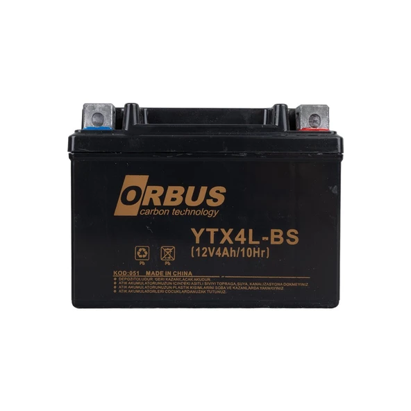 Orbus YTX4L-BS 12V 4A Motosiklet Aküsü (114 X 66 X 88 MM) ürün görseli 1