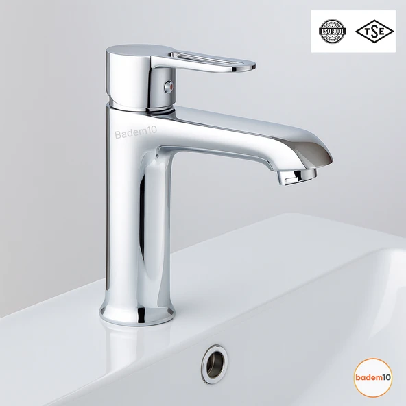 Premium Tek Kollu Aç Kapa Krom Lavabo Bataryası Duvar Tipi Armatür Modern Tasarım Sıcak Soğuk Ayarlı ürün görseli 1