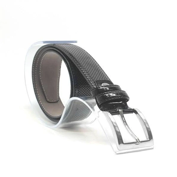 Siyah 3 cm Klasik Metal Tokalı Rugan Erkek Çocuk Kemer ürün görseli 1
