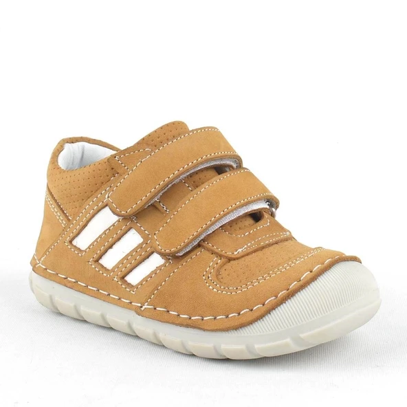 Rakerplus Grizzy Hakiki Deri Taba İlk Adım Unisex Bebek Ayakkabısı ürün görseli 1