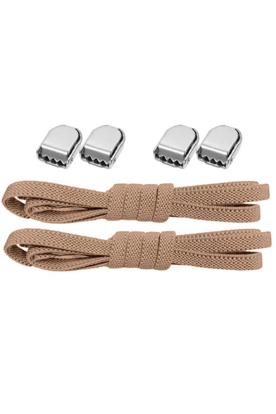 Akıllı Kilitli Ayarlanabilir 1 Çift Vizon 6 MM Lastik Pratik Bağcık ürün görseli 1