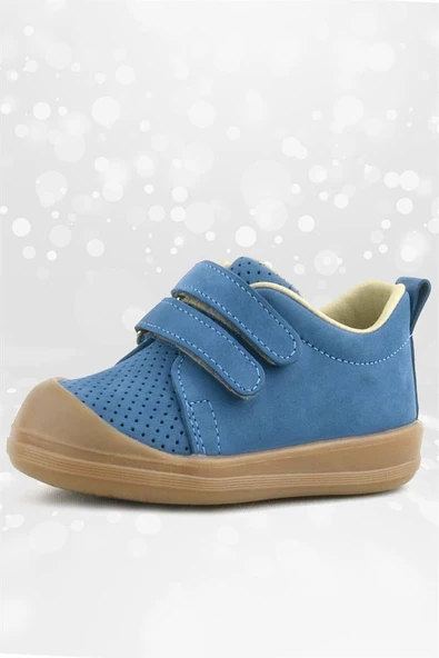 Rakerplus Sonic Hakiki Deri Lacivert Cırtlı Anatomik Bebek Spor Ayakkabı Sneaker ürün görseli 1
