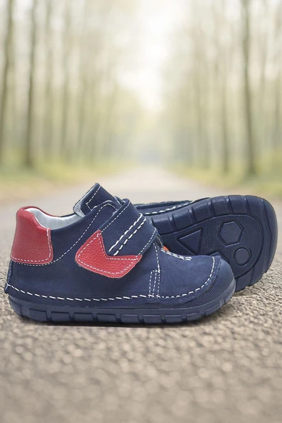 Rakerplus Popeye Hakiki Deri Lacivert İlk Adım Unisex Bebek Ayakkabısı ürün görseli 1