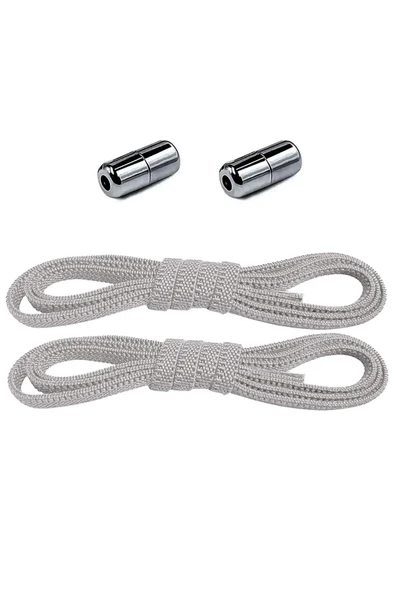 Ayarlanabilir 1 Çift Gri Vidalı Kapsül Uçlu 6 MM Lastik Pratik Bağcık ürün görseli 1