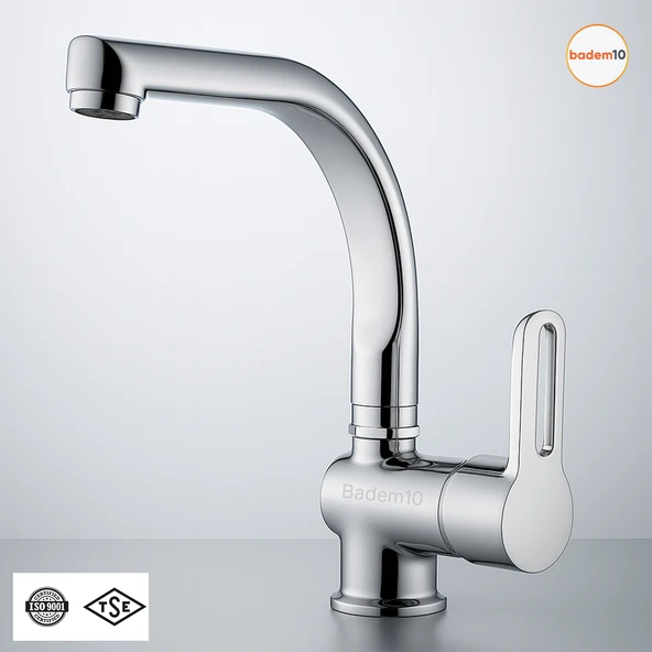 Premium Tek Kollu Aç Kapa Krom Kuğu Lavabo Bataryası Duvar Tipi Armatür Modern Sıcak Soğuk Ayarlı ürün görseli 1