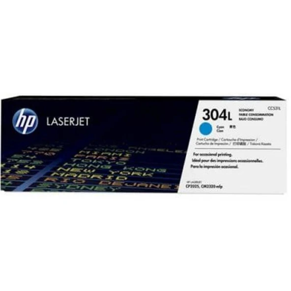 HP 304L Cyan Mavi 1.400 Sayfa Ekonomik Toner CC531L ürün görseli 1