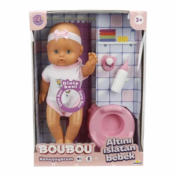 Mey İthalat® 2030121 Boubou Altını Islatan ve Konuşan Bebek Seti 30 cm ürün görseli 1