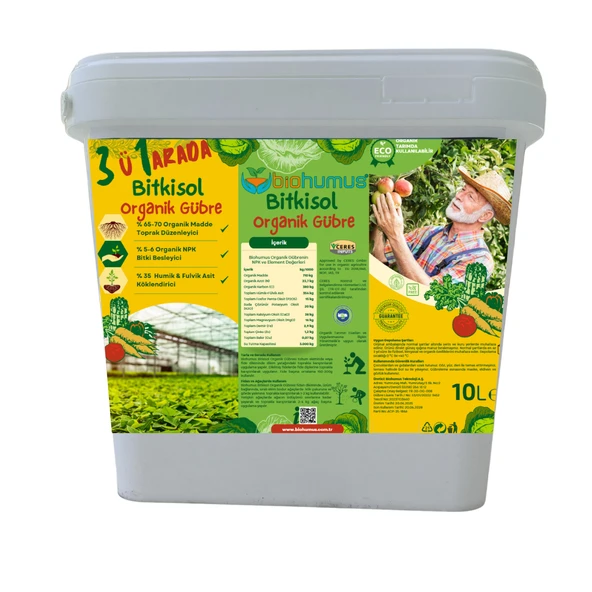 Biohumus 3 ü 1 ARADA, Organik Gübre Bitki Besleyici, Kök Geliştirici, Toprak düzenleyici 10 Litre ürün görseli 1