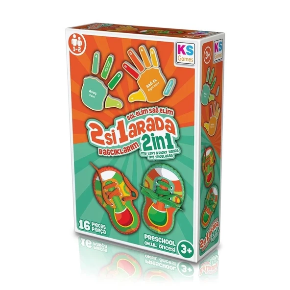 Mey İthalat® BE233 , Sol Elim Sağ Elim 2si1 arada Bağcıklarım / +3 yaş ürün görseli 1