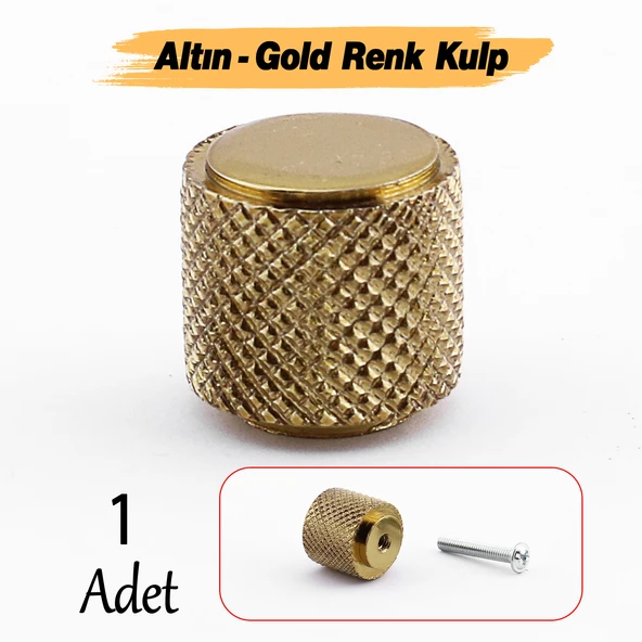 Tek Vidalı Çizgili Lüks Gold Düğme Metal Kulp Çekmece Mobilya Mutfak Dolabı Dolap Kulbu Kulpları ürün görseli 1