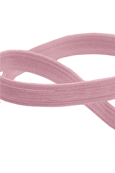 Pembe 12 mm 5 mt Dayanıklı Sert Yassı Elastik Şerit Lastik - Resim 2