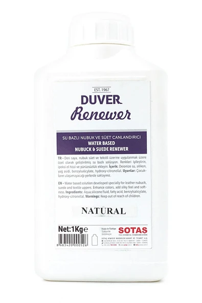 Duver Renewer 1 Kg Su Bazlı Nubuk ve Süet Renk Canlandırıcı ürün görseli 1