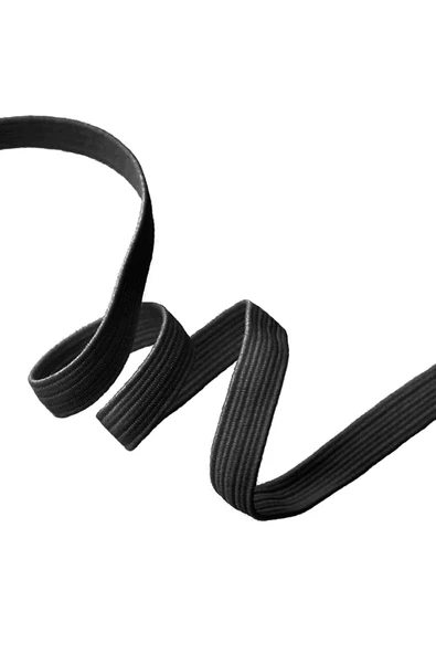 Siyah 12 mm 5 mt Dayanıklı Sert Yassı Elastik Şerit Lastik - Resim 3