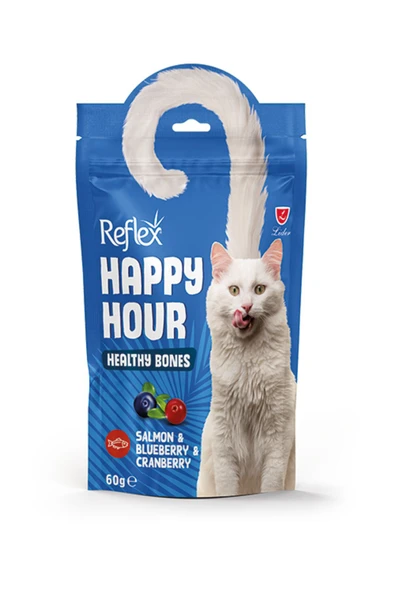 Reflex  Happy Hour Salmon&blueberry&cranberry Kemik Des.kediler Için Ödül 60 Gr. ürün görseli 1