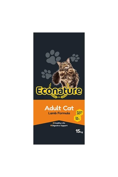 Econature  Plus Yetişkin Kuzulu Kuru Kedi Maması 15 Kg ürün görseli 1