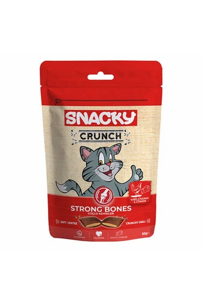 Snacky  Crunchy Strong Bones Tavuklu Ve Peynirli Kedi Ödülü 60 gr ürün görseli 1