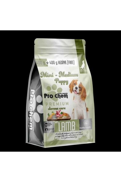 Pro Chem  Mini- Medium Puppy Kuzu Etli Köpek Maması (400GR+ 400GR ürün görseli 1