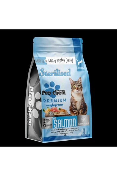 Pro Chem  Sterilised Somon Kedi Maması (400 gr +400GR) ürün görseli 1