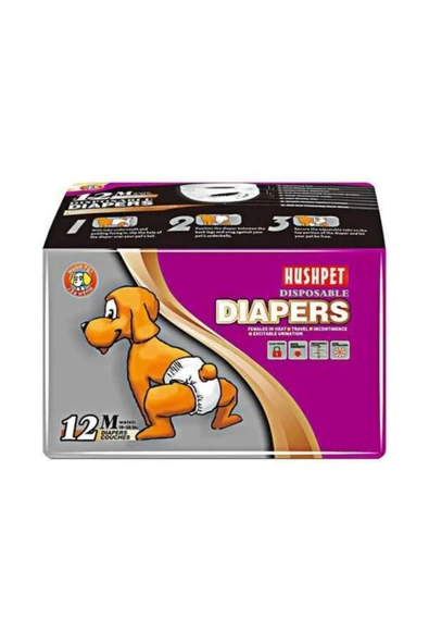 İDİMED  Hushpet Köpek Alt Tuvalet Bezi M 12'li 7-16 Kg ürün görseli 1