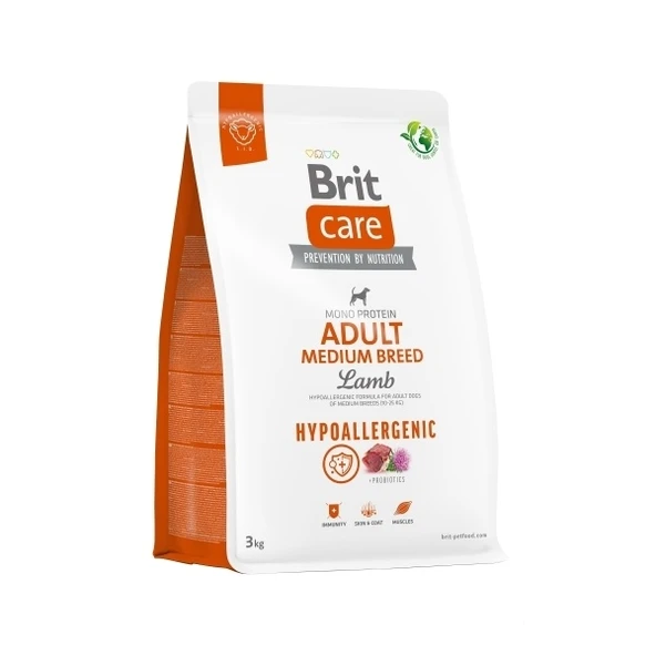 Brit Care Hipoalerjenik Kuzulu Orta Irk Yetişkin Köpek Maması 3 Kg ürün görseli 1
