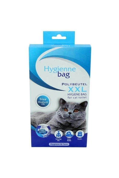 Fatih-Pet  Büyük Boy Kedi Kumu Torbası 10 lu XXL 55x43x12cm ürün görseli 1